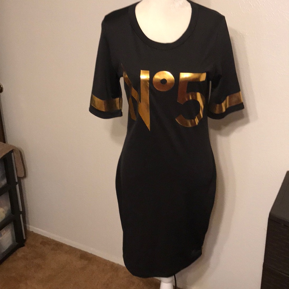 Black mini dress